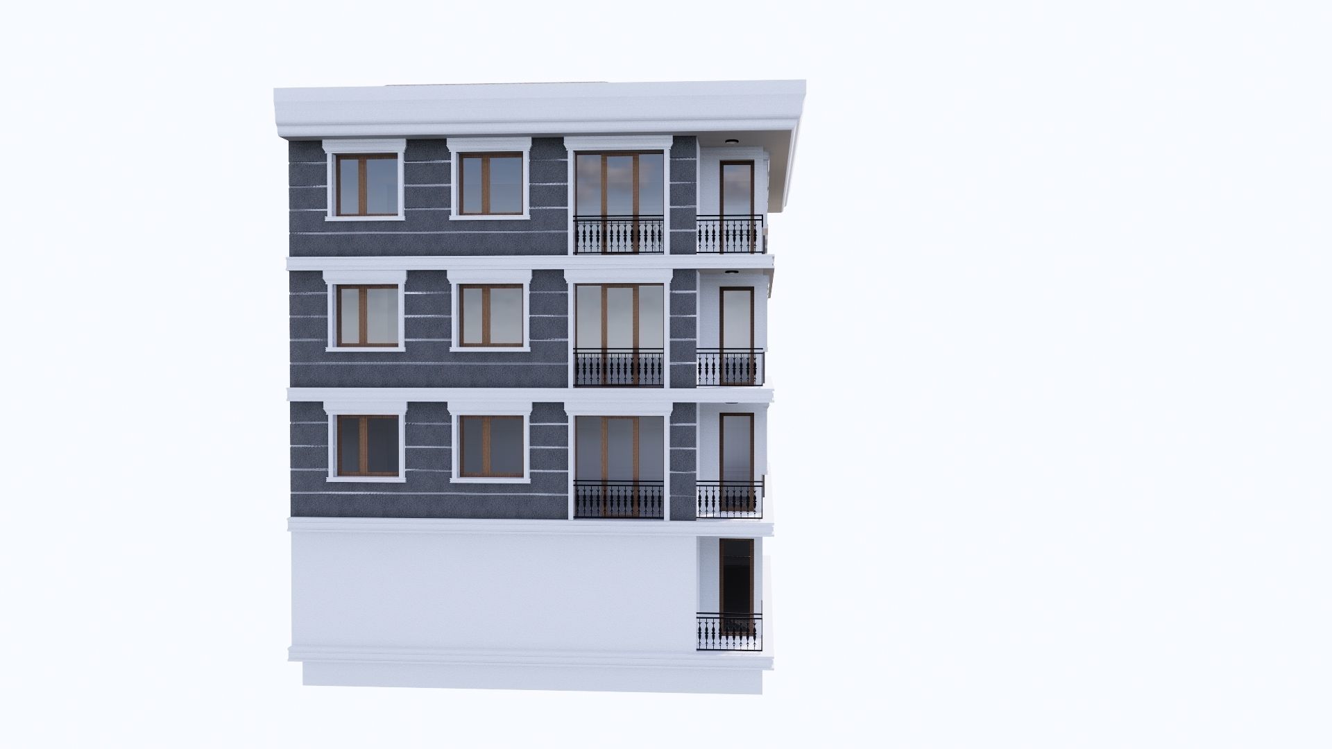 HOUSE 13 Low-poly 3D model_12