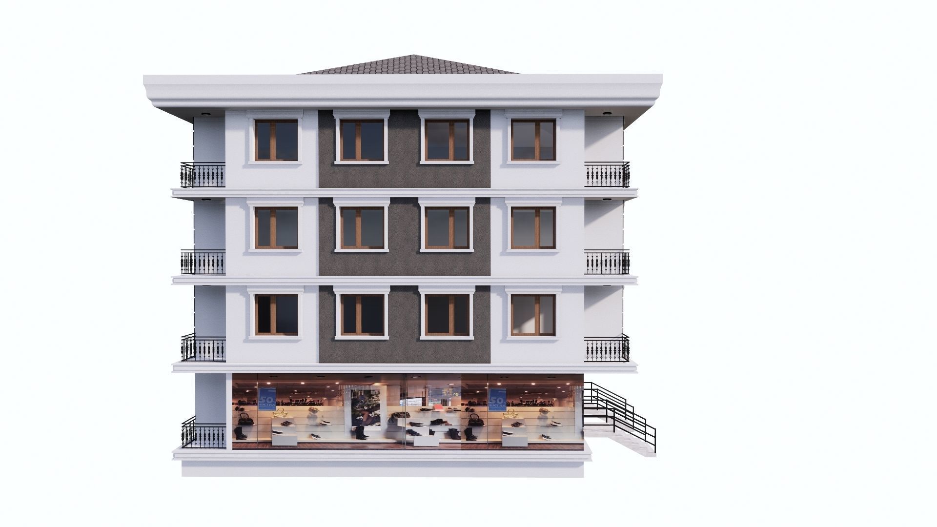 HOUSE 13 Low-poly 3D model_35