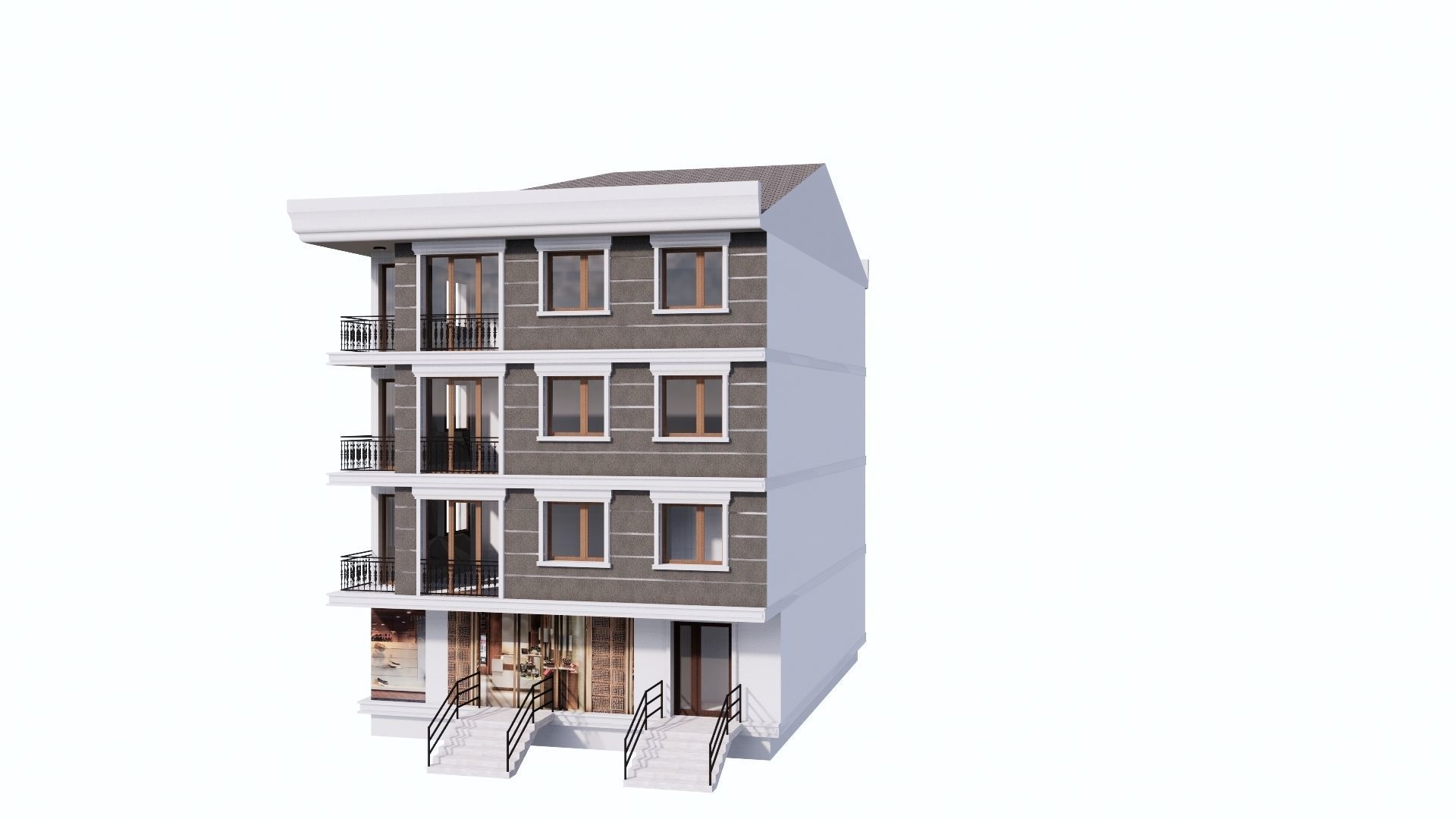 HOUSE 13 Low-poly 3D model_28