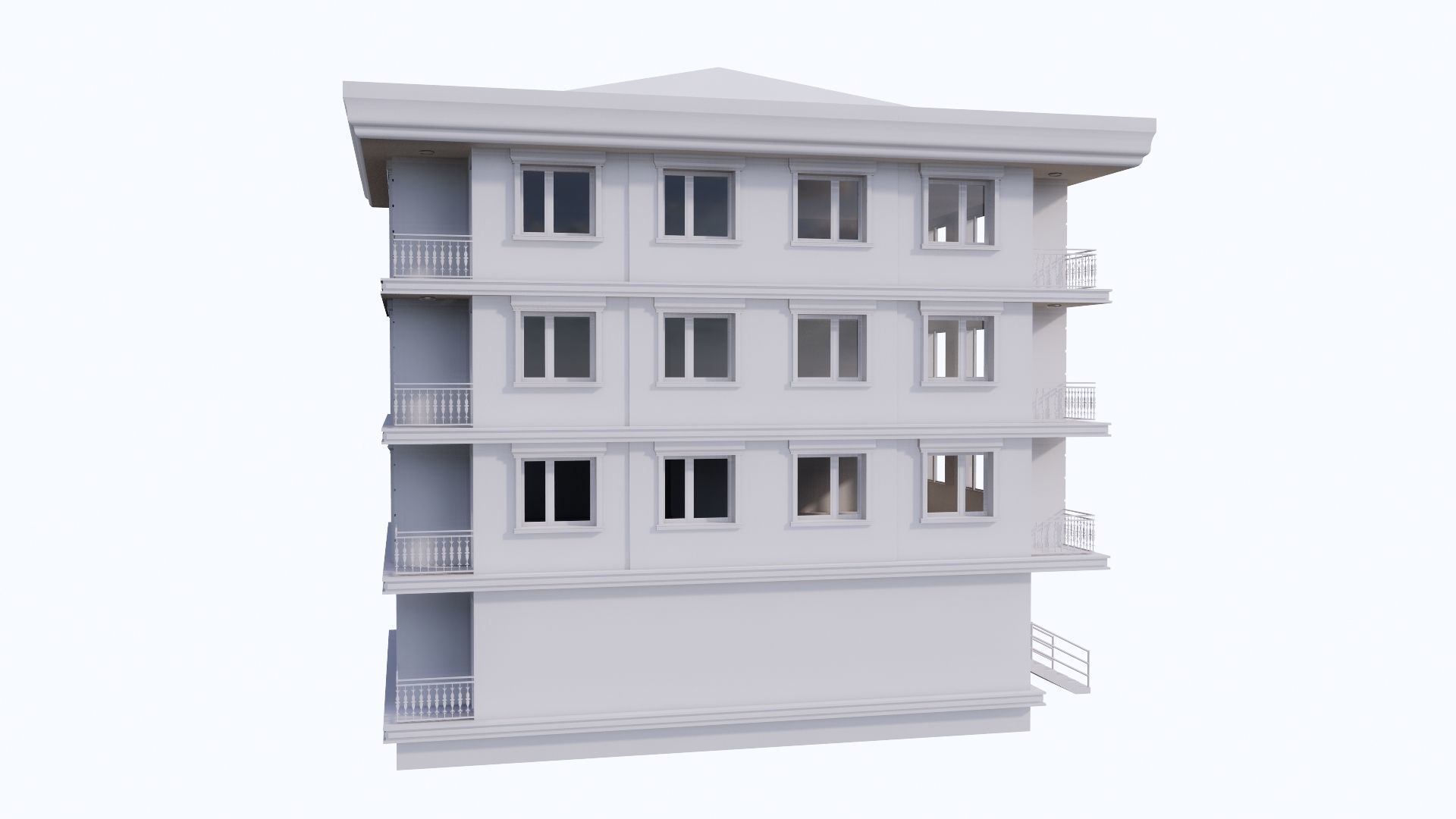 HOUSE 13 Low-poly 3D model_48