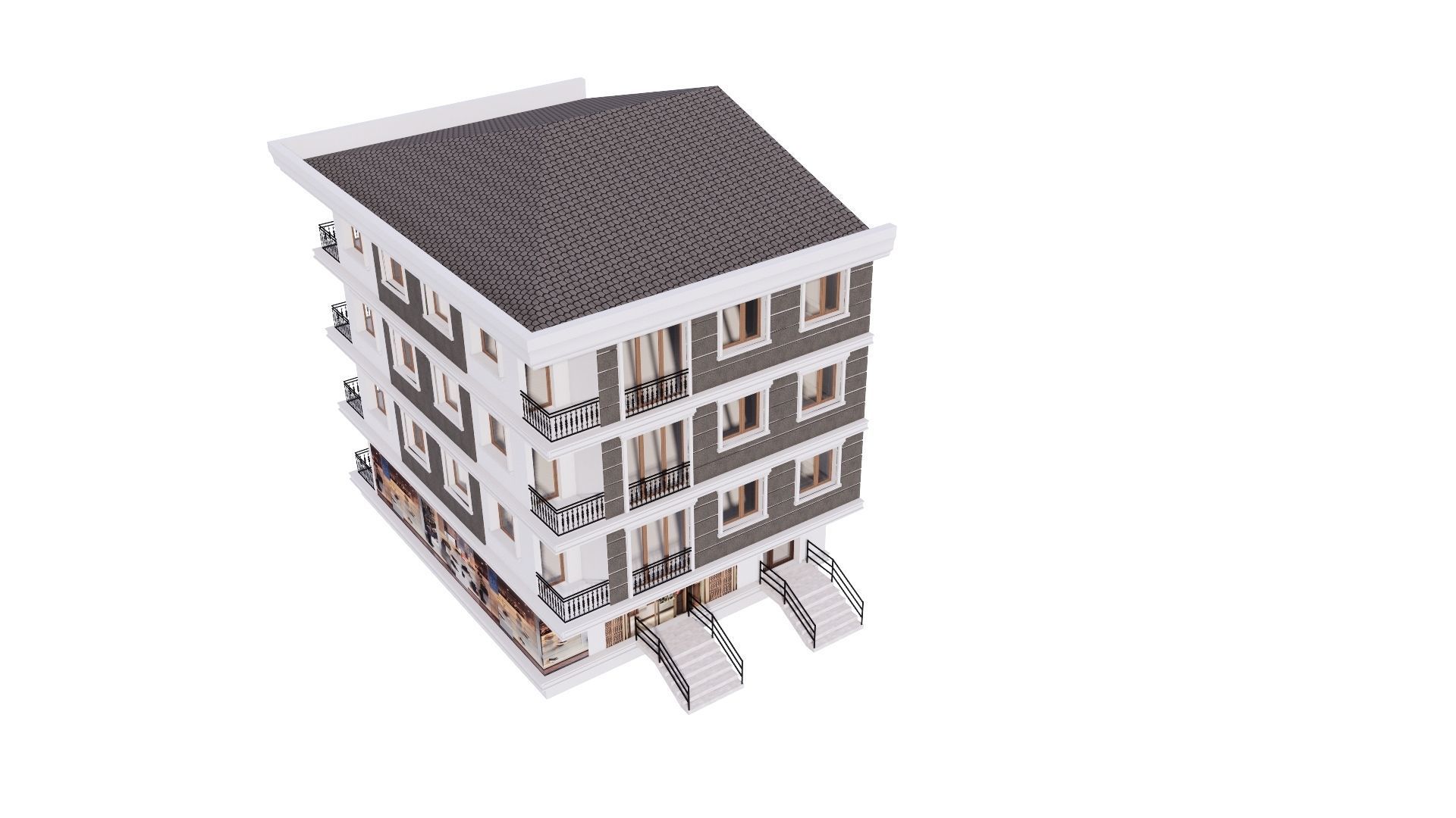 HOUSE 13 Low-poly 3D model_22