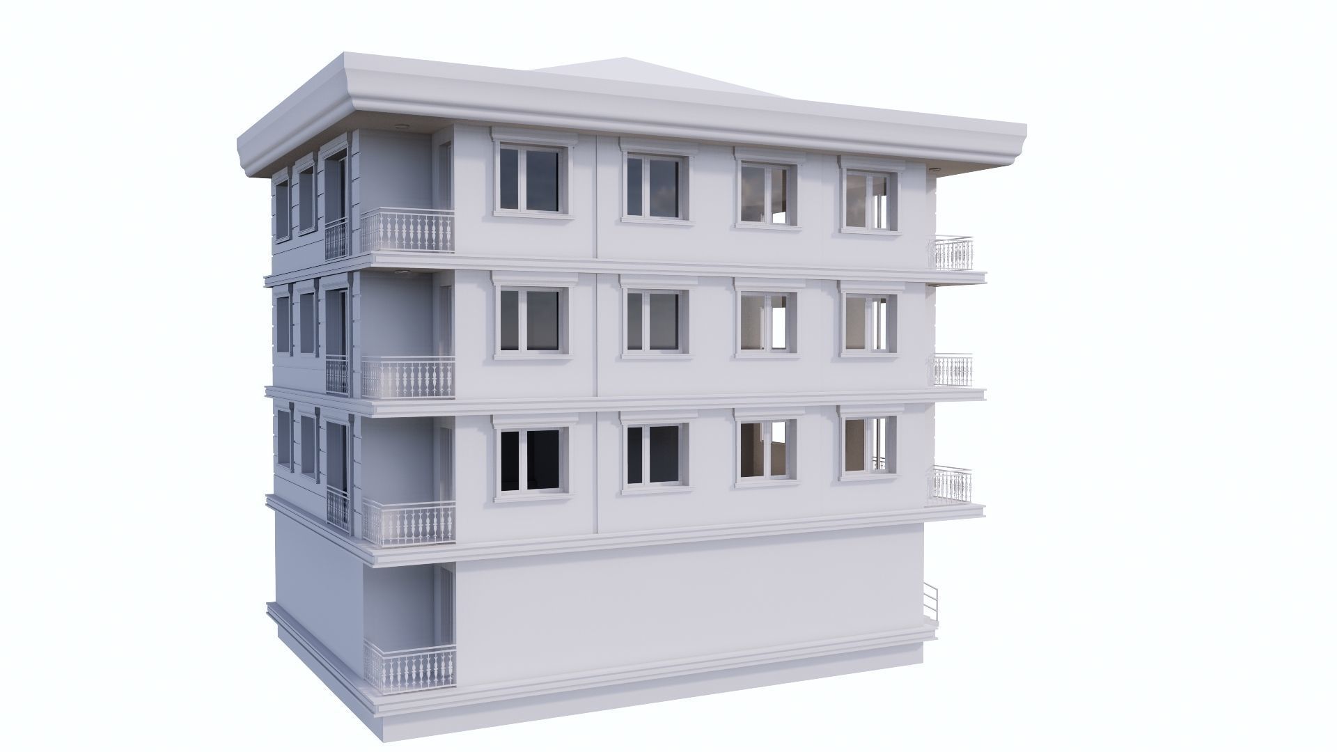 HOUSE 13 Low-poly 3D model_49