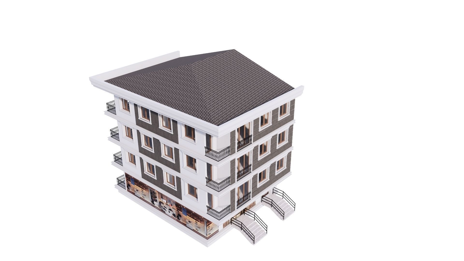 HOUSE 13 Low-poly 3D model_21