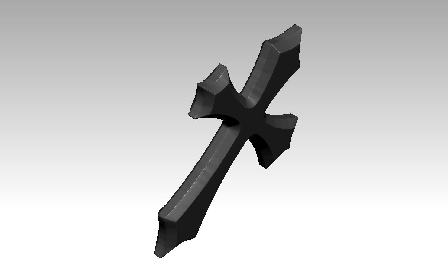 printable Cross  3D print model_3