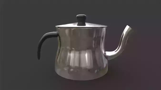 Steel teapot