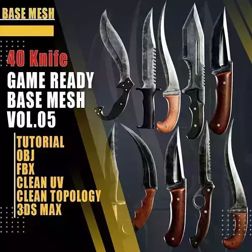 40 Knife Base Mesh  Vol 05Game Ready
