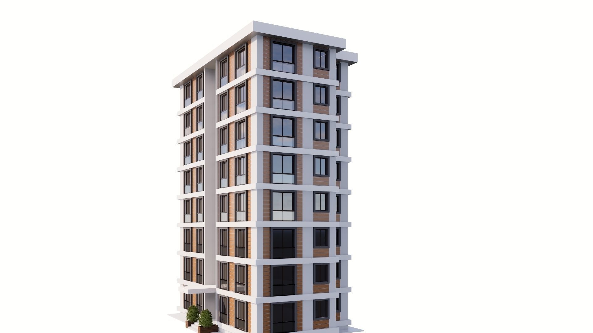 HOUSE 16 Low-poly 3D model_11