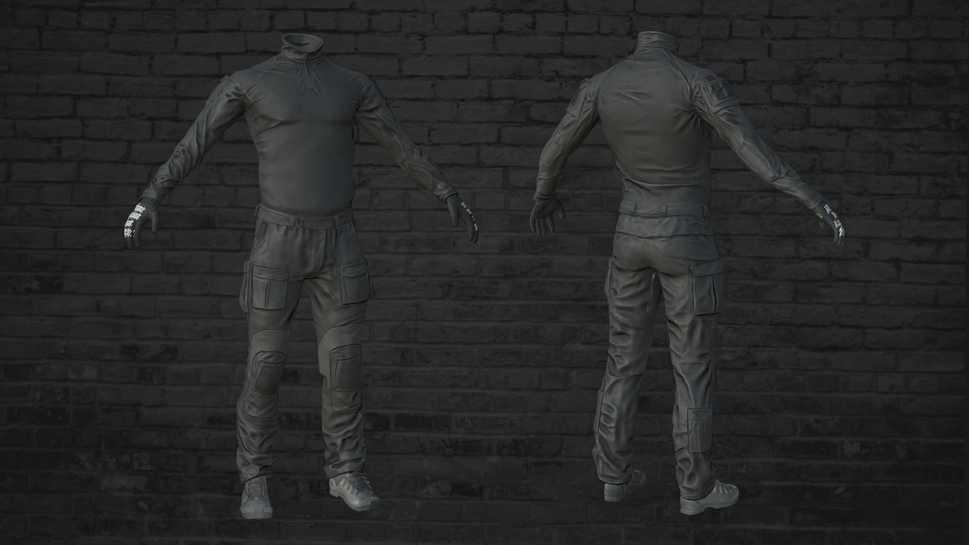 MILITARY Game Ready Crye G3 Uniform Clone Low-poly 3D model_12
