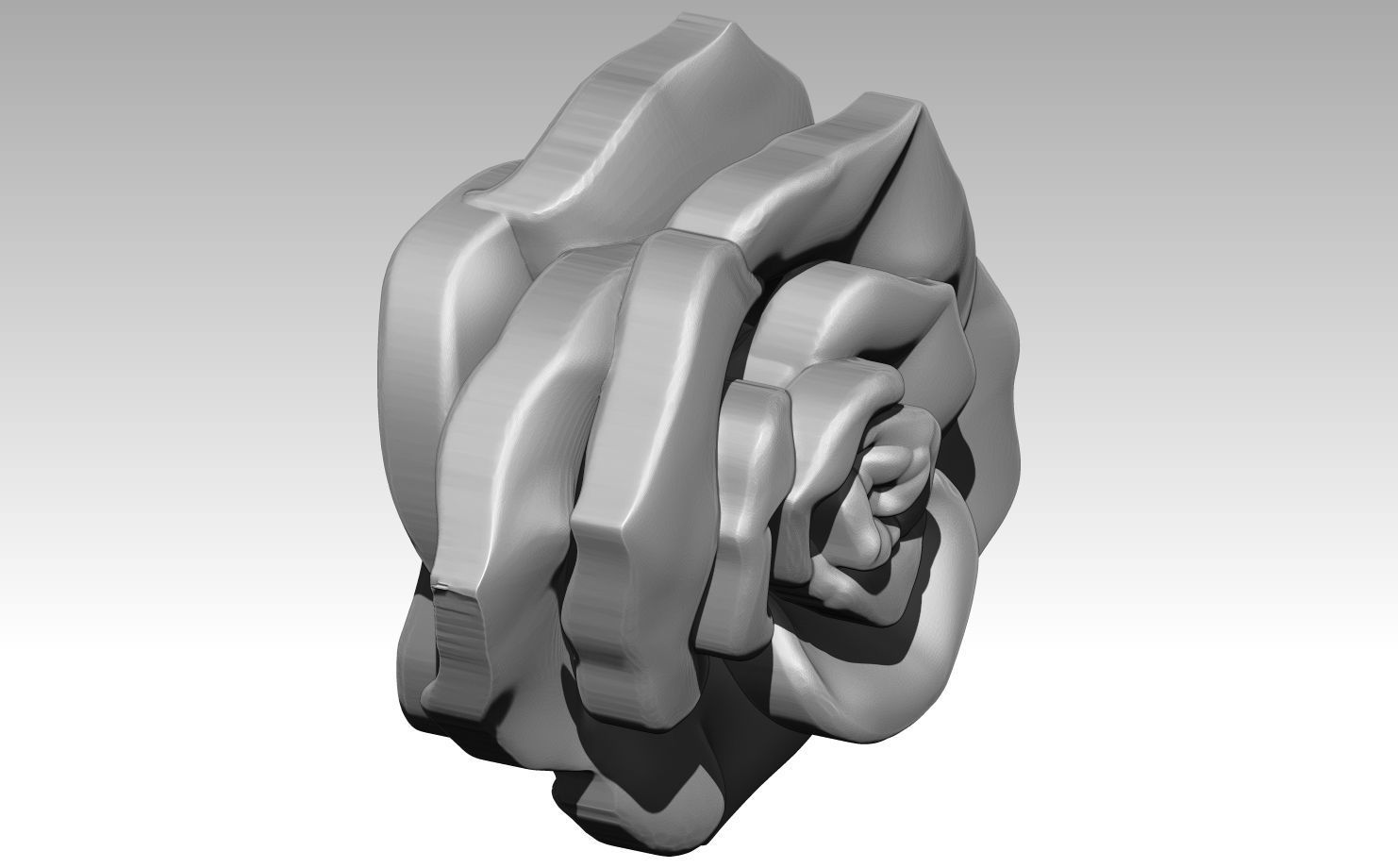 High detailed Rose ver2 3D print model_2