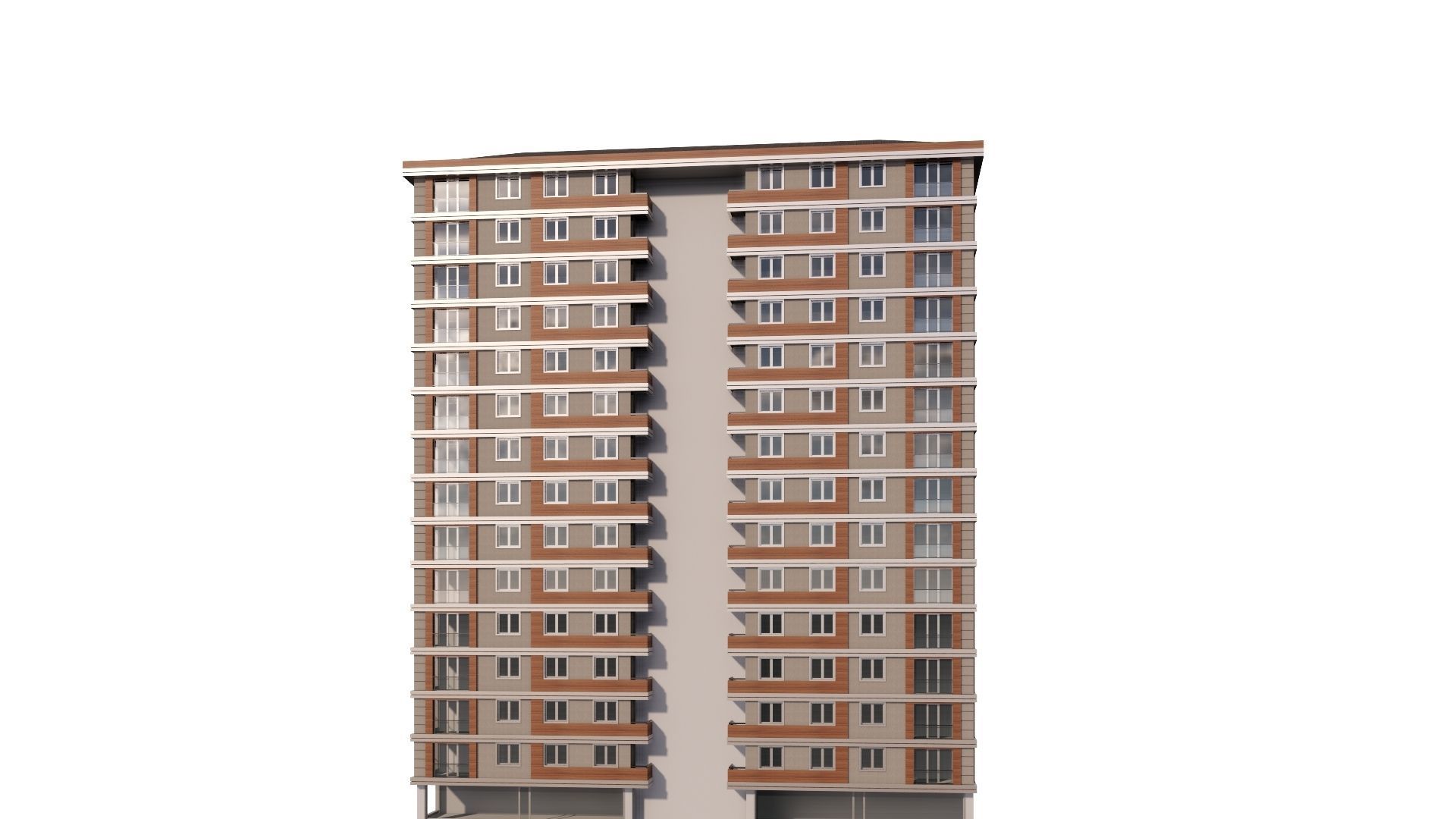 HOUSE 17 Low-poly 3D model_7