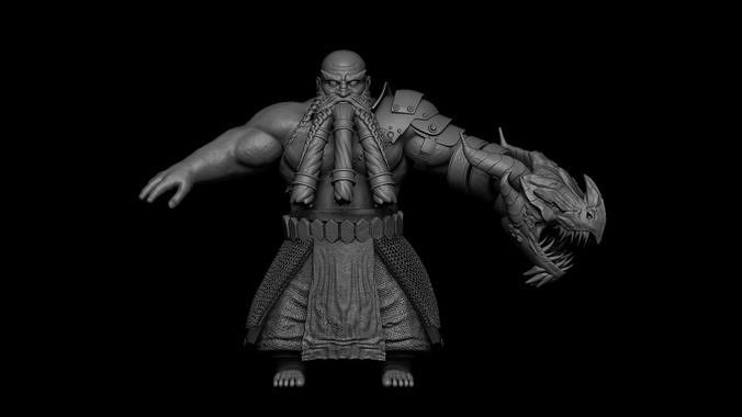 Dwarf dragon 3D model