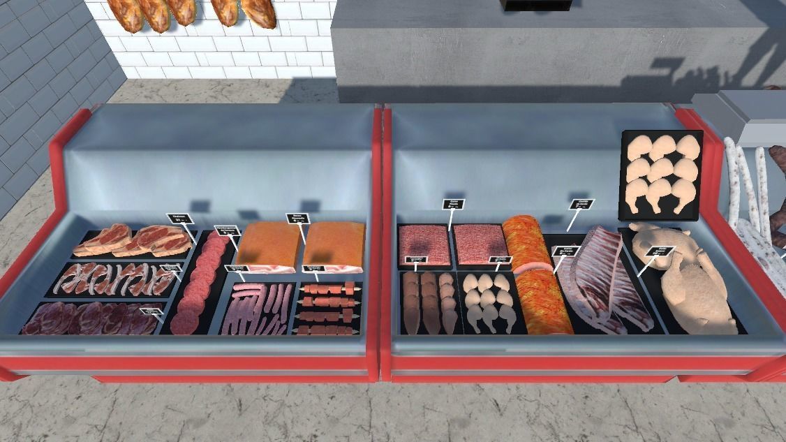 BUTCHERS carniceria shop Low-poly 3D model_3