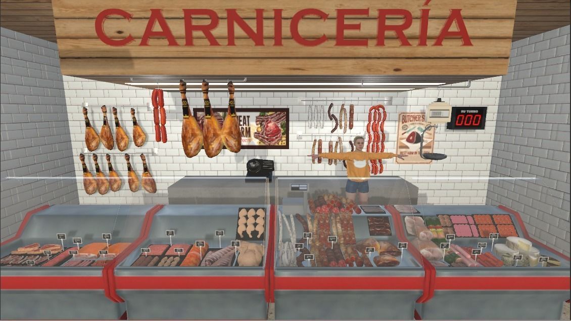 BUTCHERS carniceria shop Low-poly 3D model_7