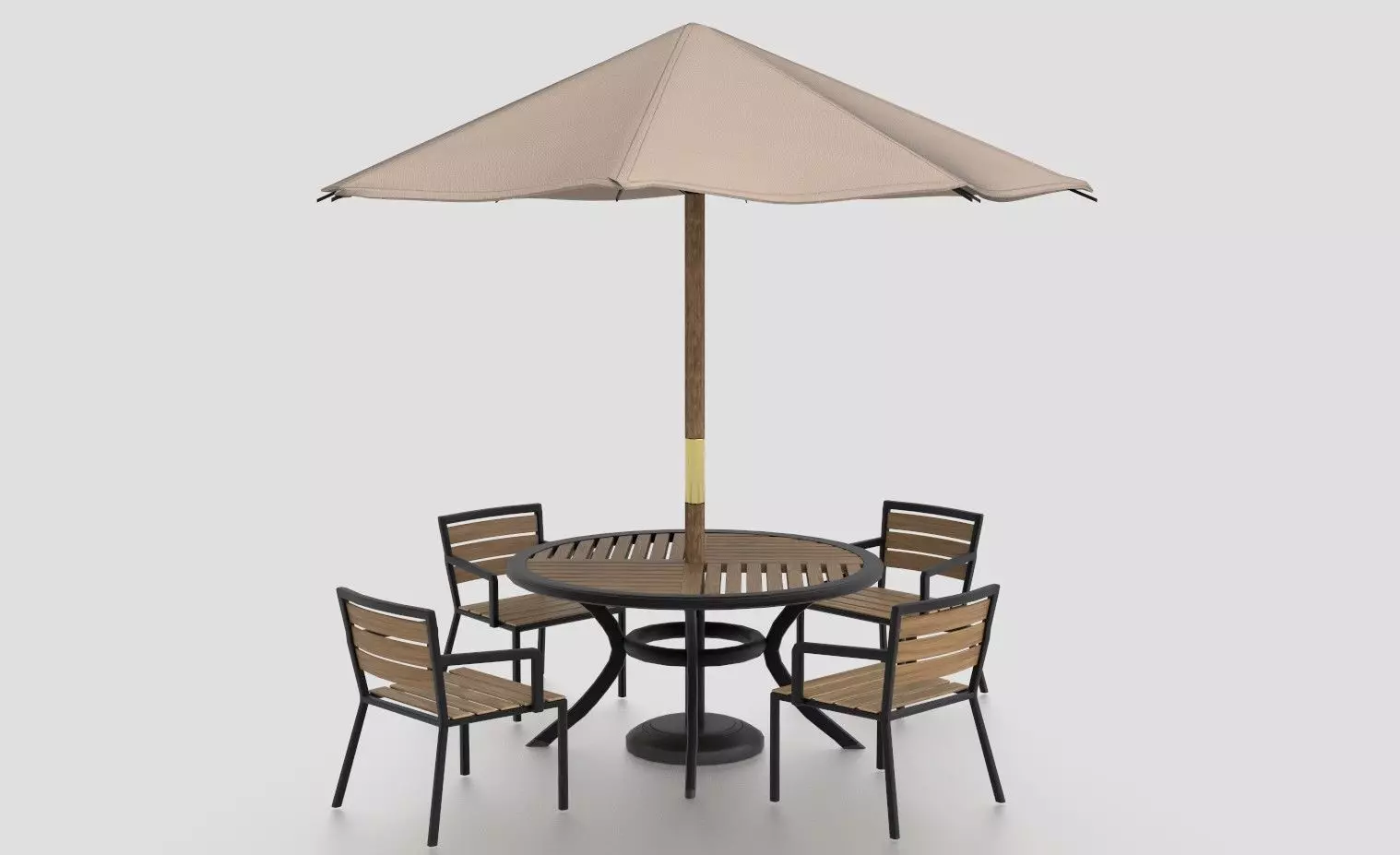 GARDEN FURNITURE SET Low-poly 3D model_0