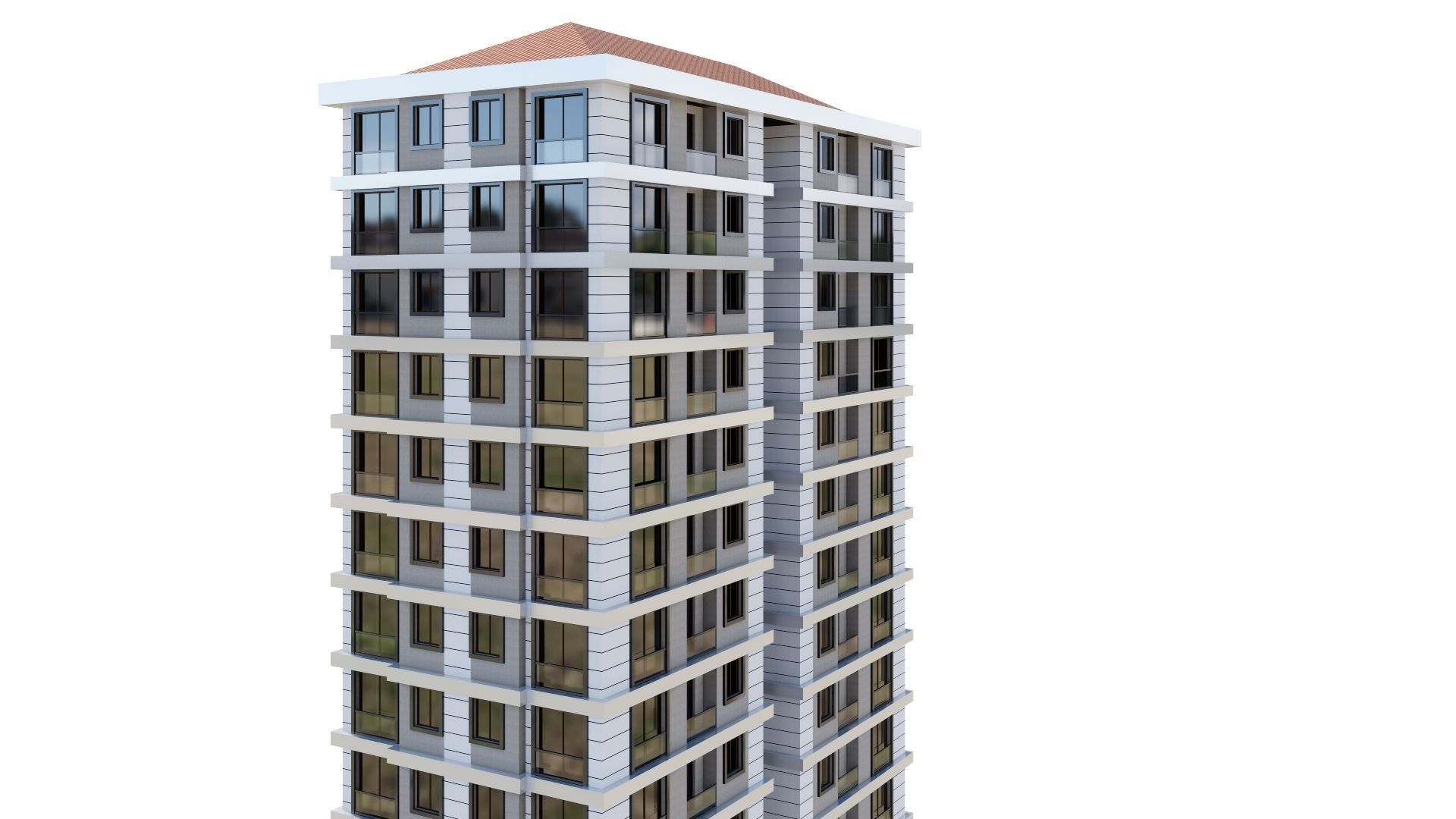 HOUSE 22 Low-poly 3D model_7