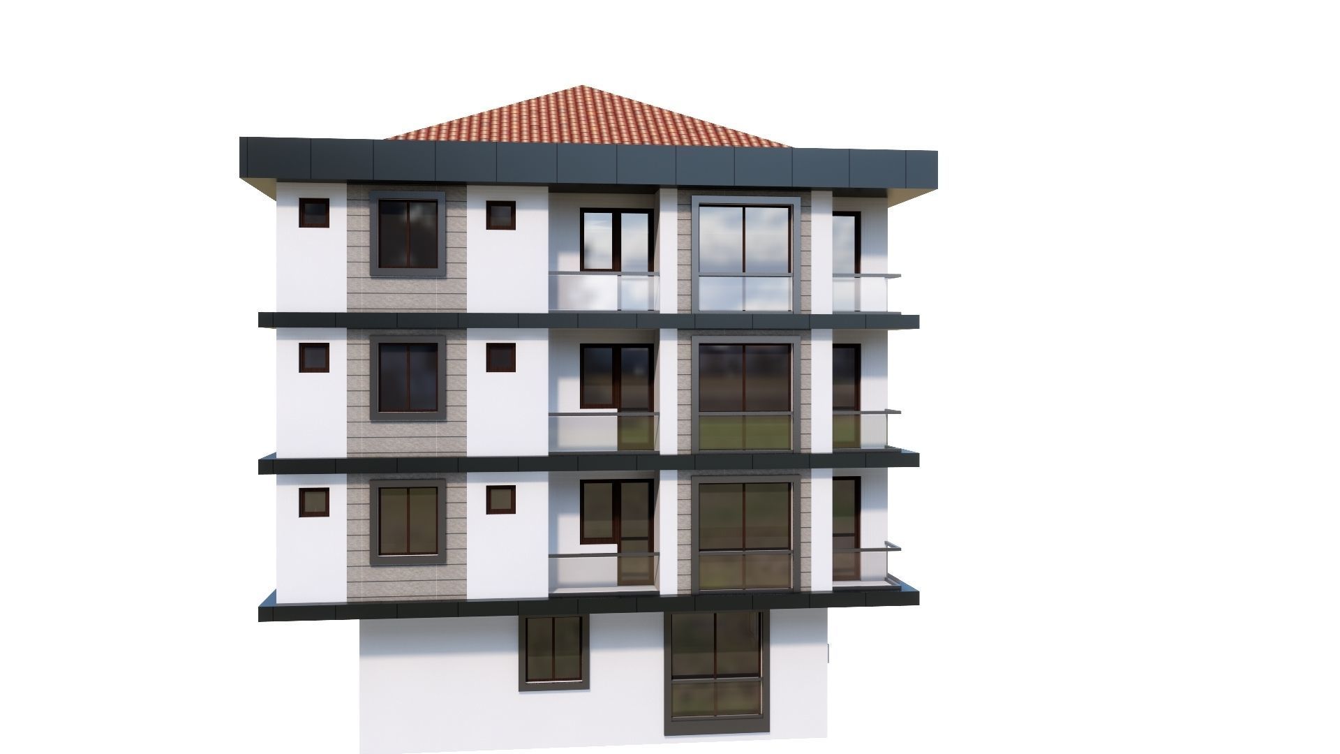 HOUSE 23 Low-poly 3D model_39