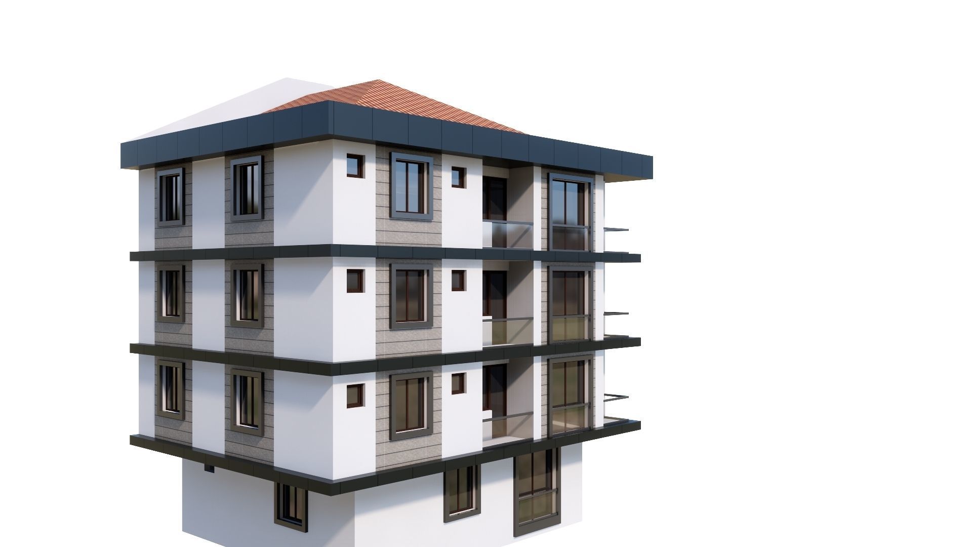 HOUSE 23 Low-poly 3D model_28