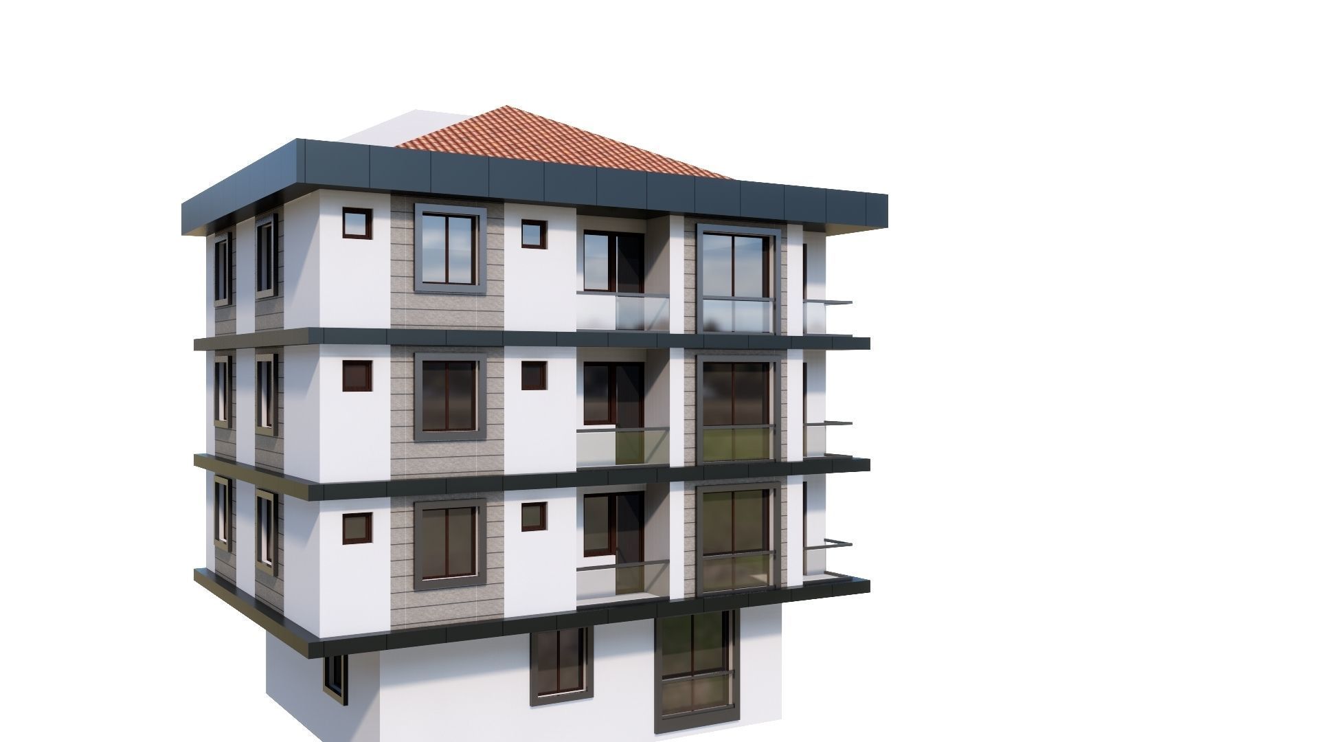 HOUSE 23 Low-poly 3D model_33