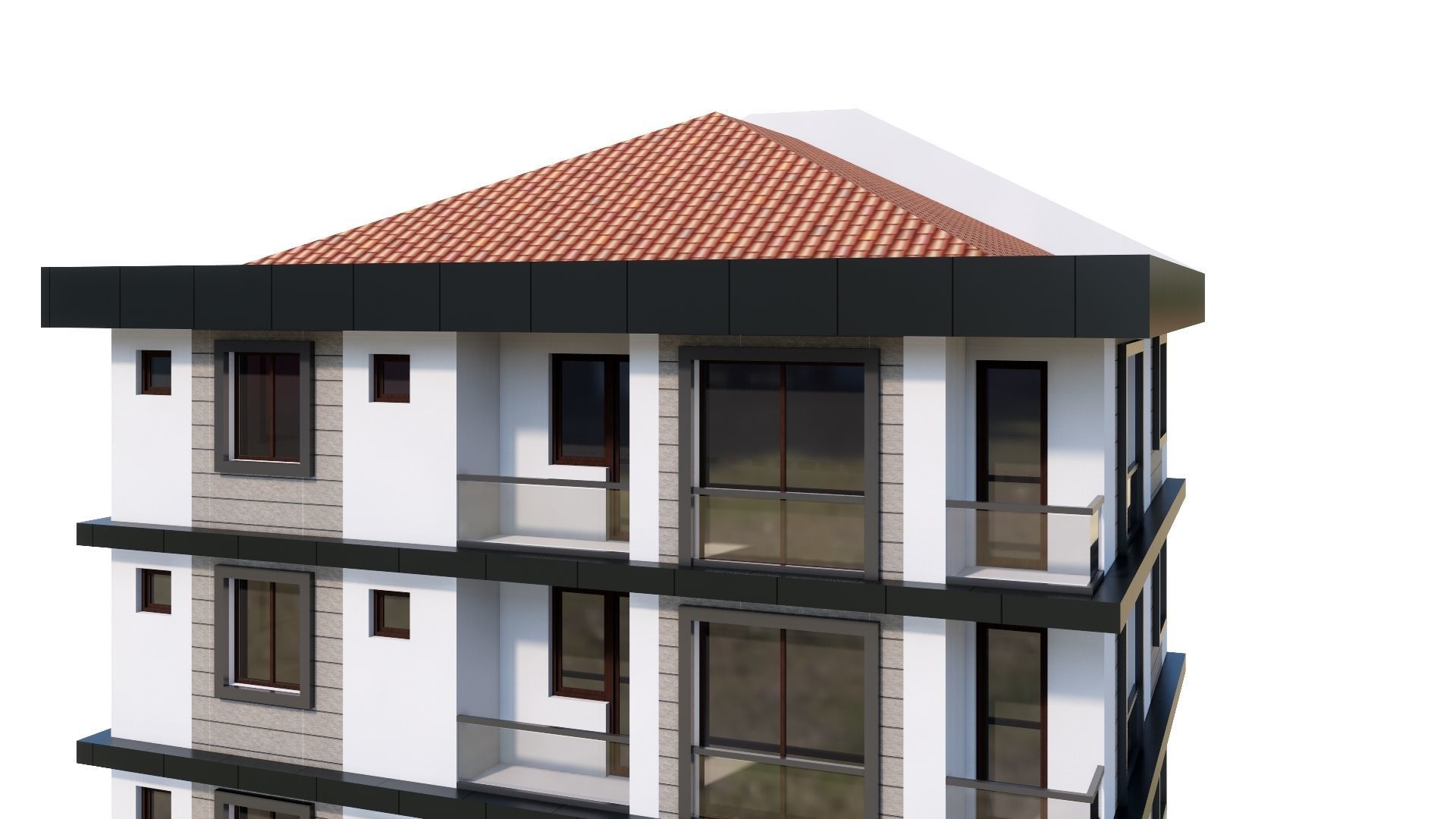 HOUSE 23 Low-poly 3D model_26