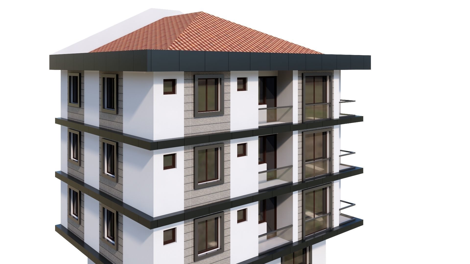 HOUSE 23 Low-poly 3D model_27