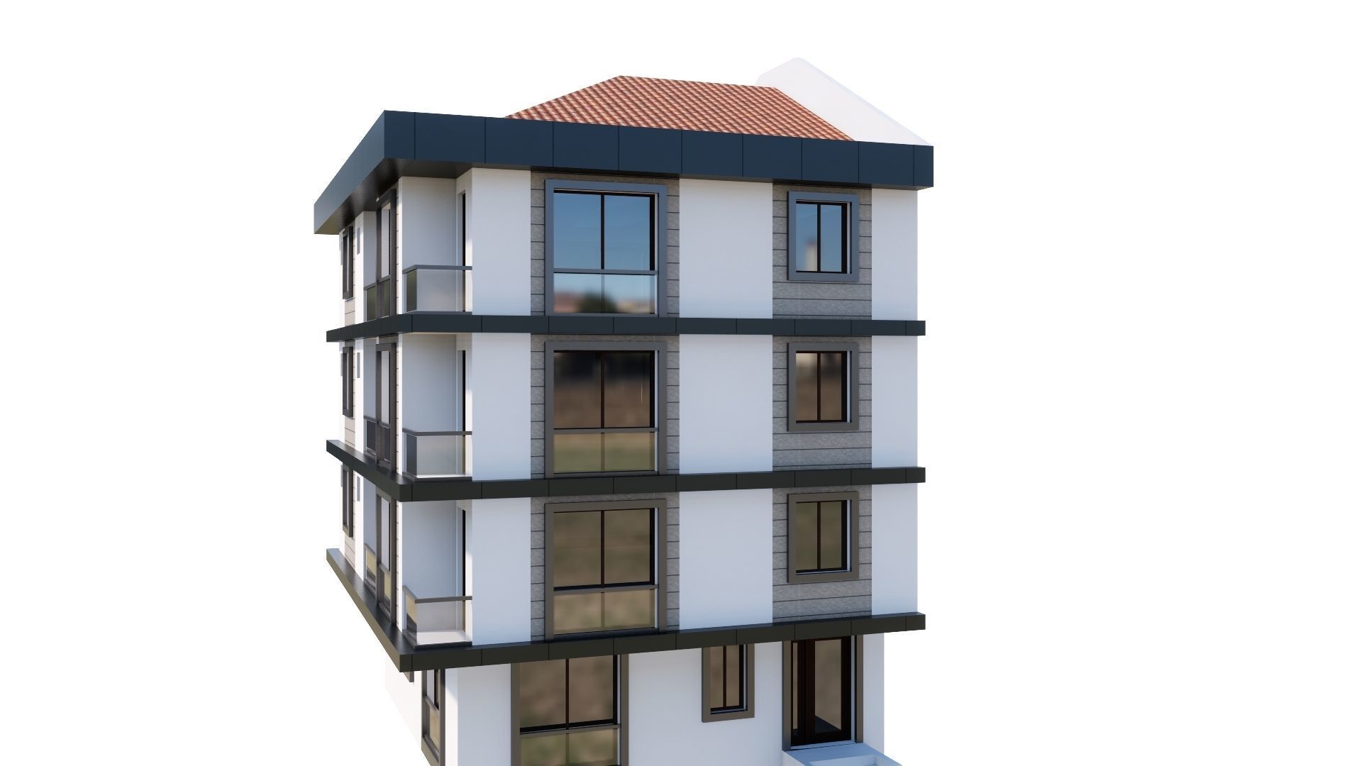 HOUSE 23 Low-poly 3D model_20