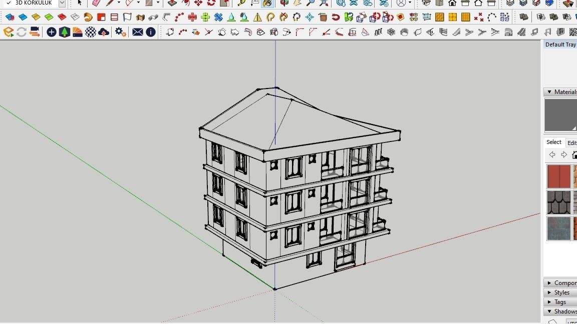 HOUSE 23 Low-poly 3D model_3