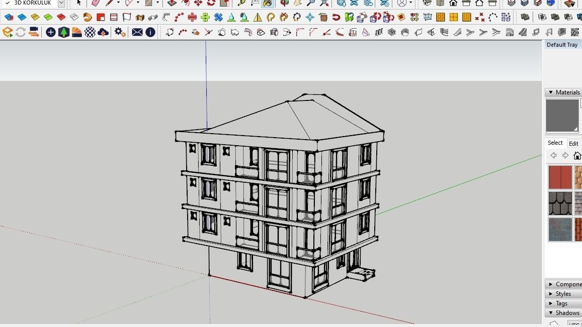 HOUSE 23 Low-poly 3D model_5