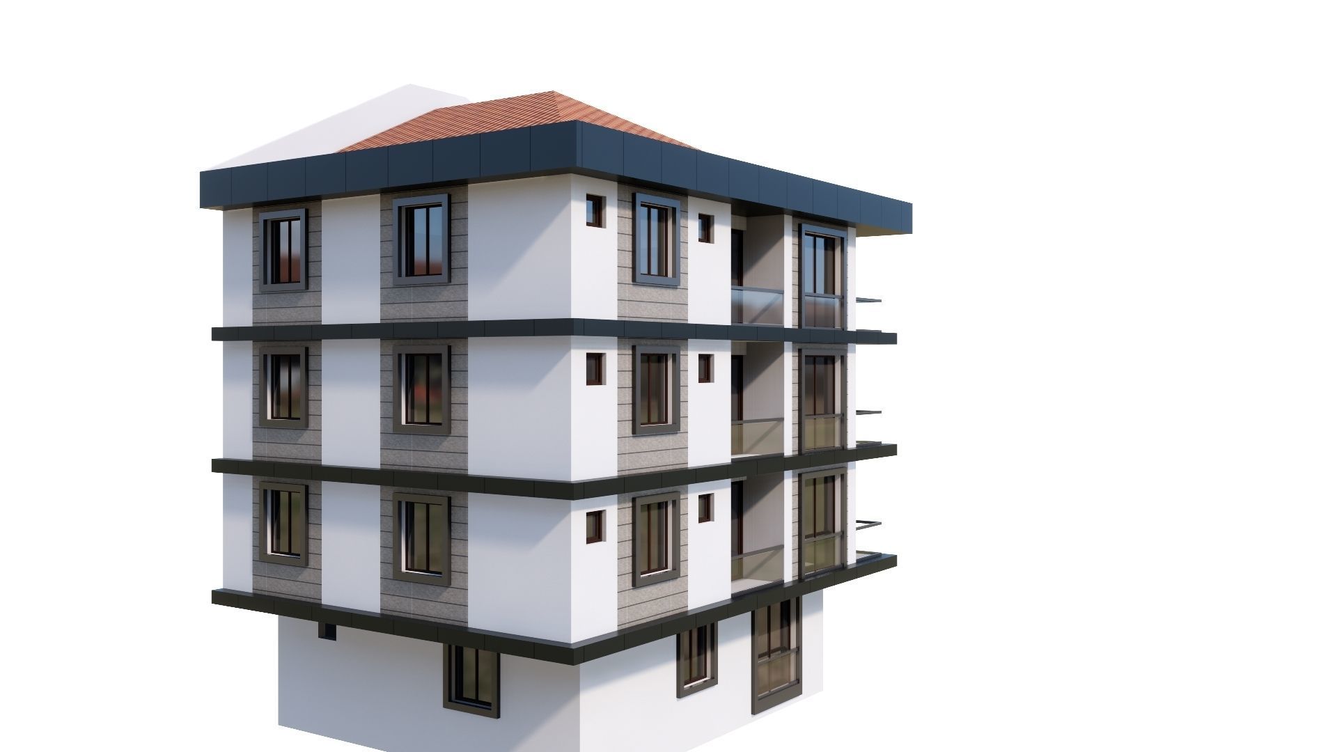 HOUSE 23 Low-poly 3D model_25