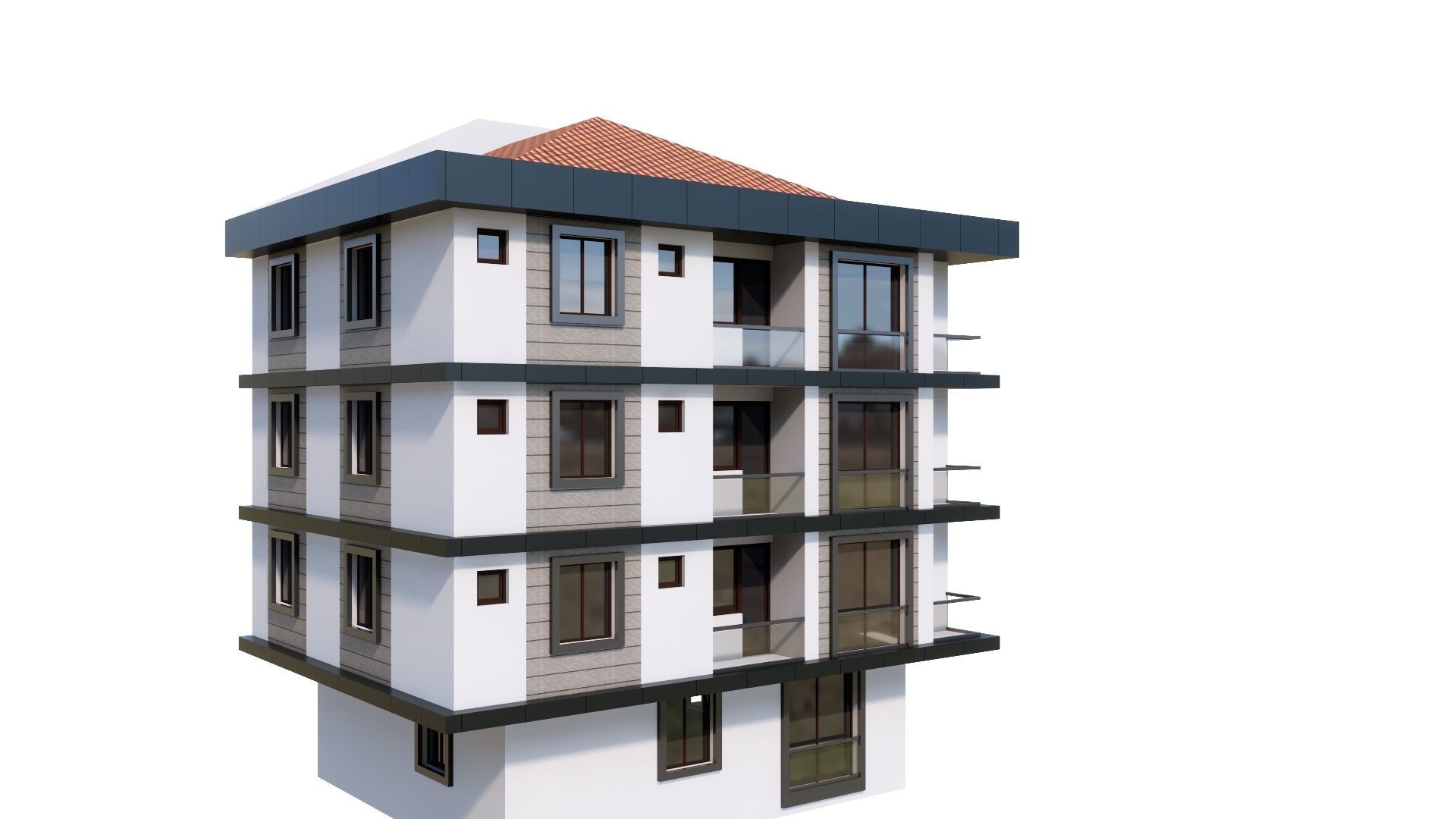 HOUSE 23 Low-poly 3D model_30