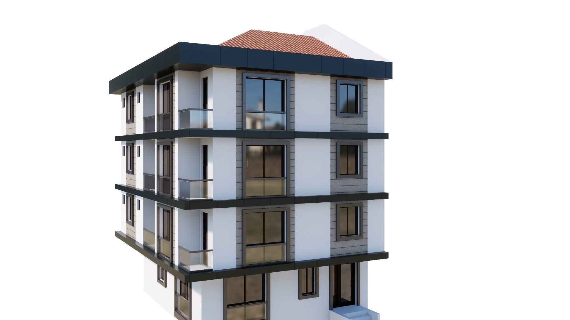 HOUSE 23 Low-poly 3D model_17