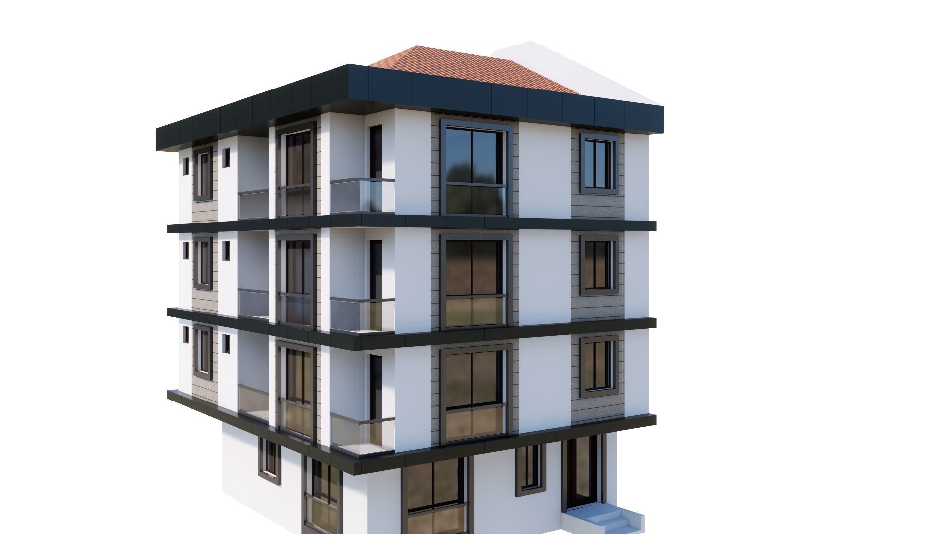 HOUSE 23 Low-poly 3D model_15