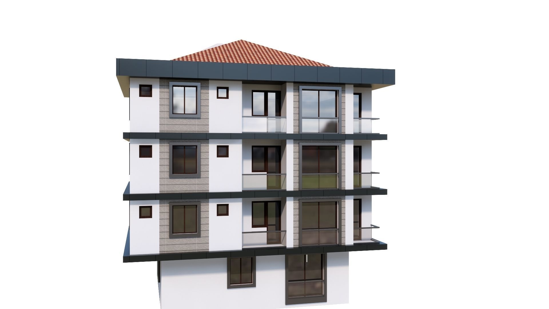 HOUSE 23 Low-poly 3D model_37