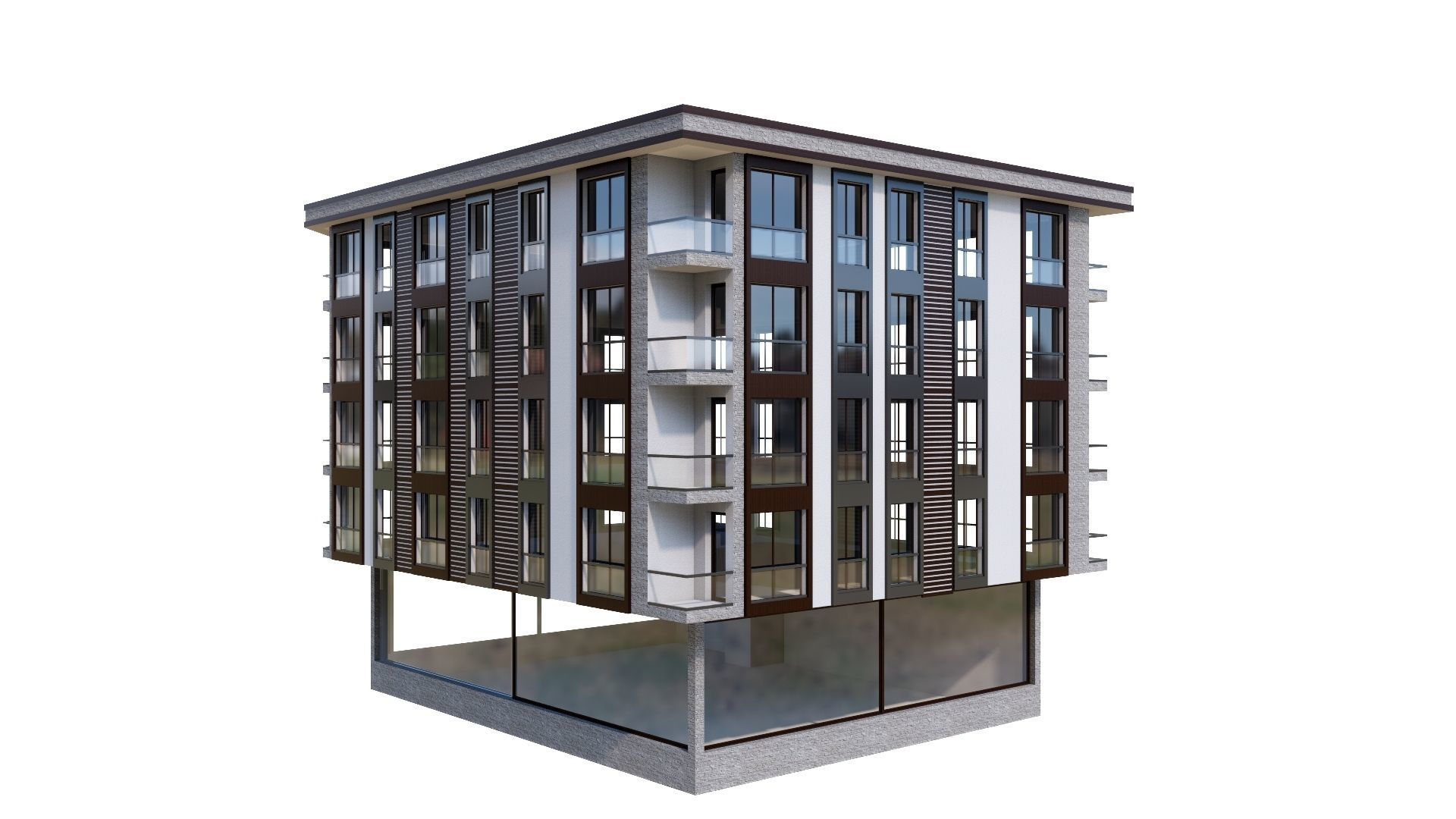 HOUSE 24 Low-poly 3D model_4