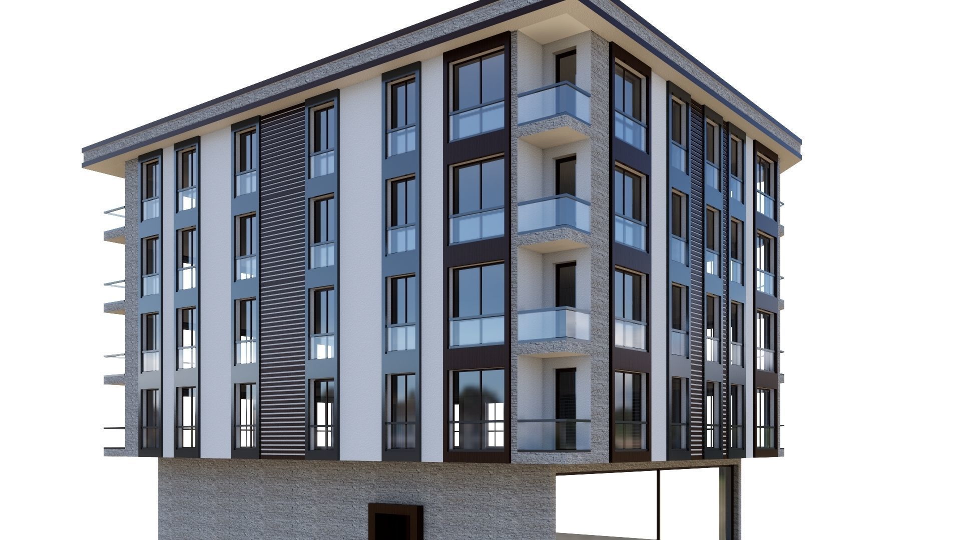 HOUSE 24 Low-poly 3D model_12