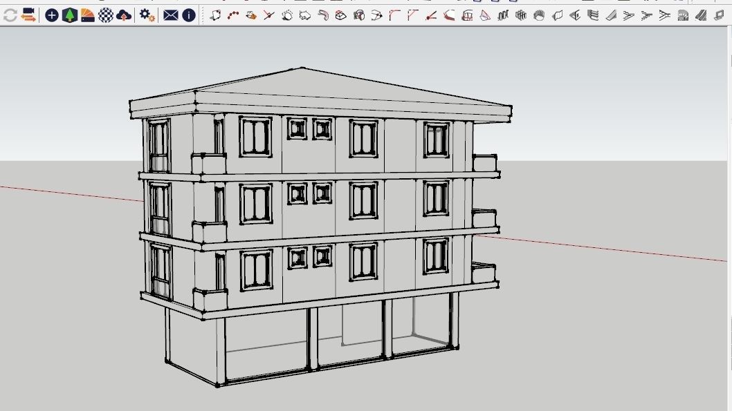HOUSE 27 Low-poly 3D model_5