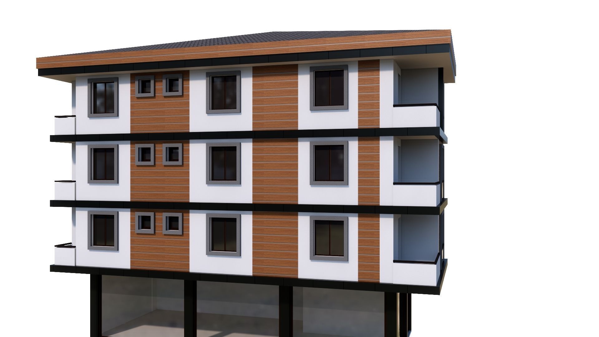 HOUSE 27 Low-poly 3D model_7