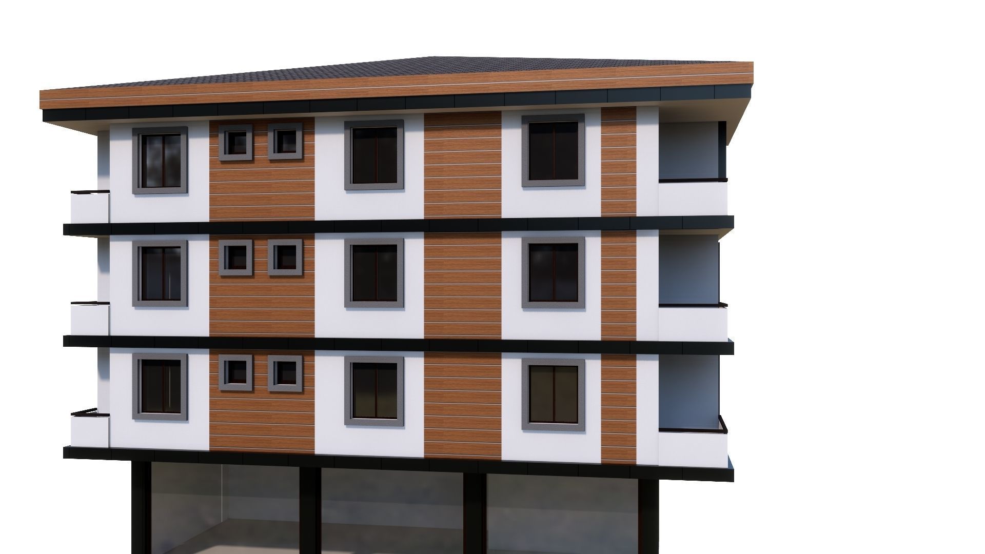 HOUSE 27 Low-poly 3D model_2