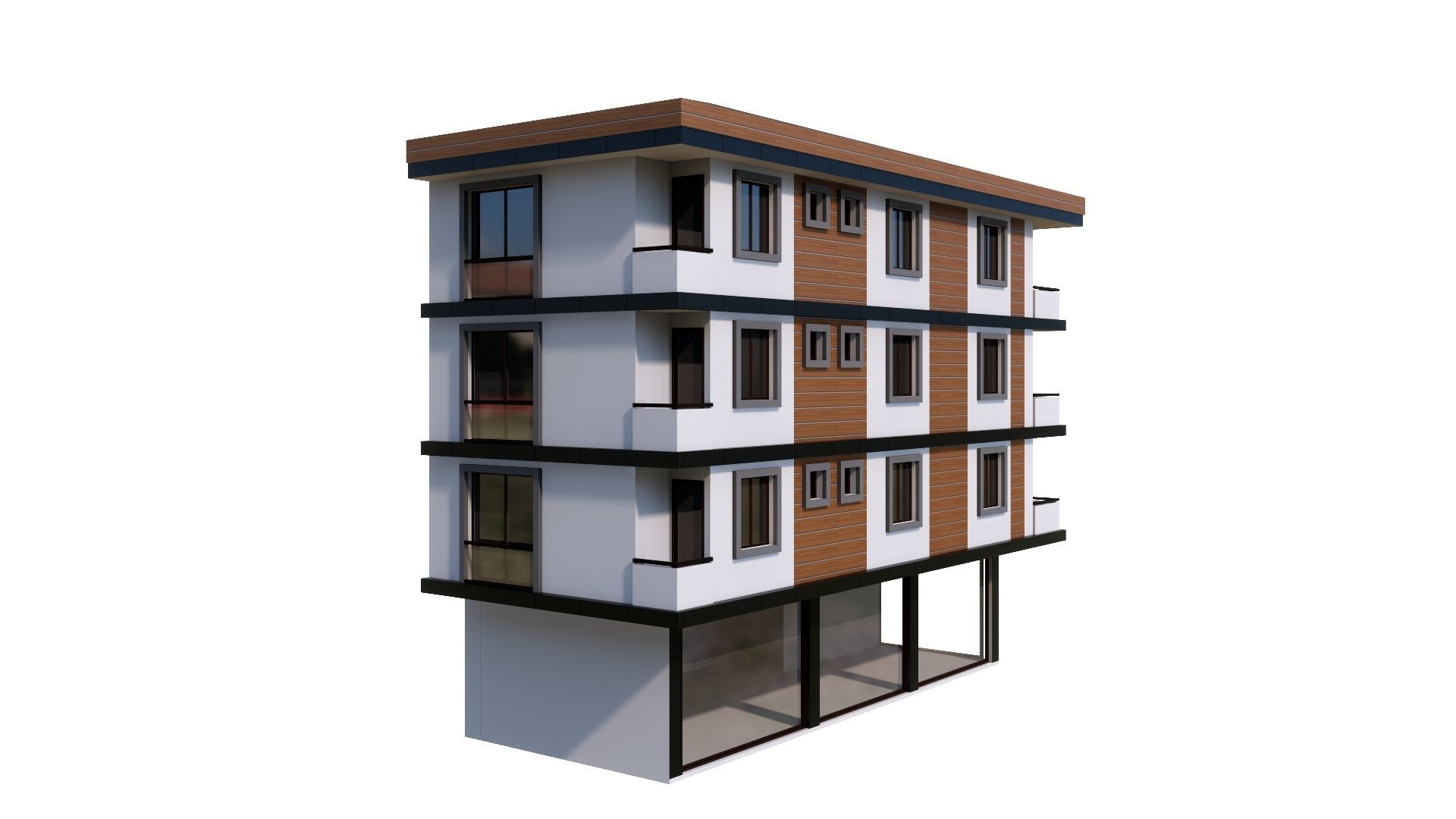 HOUSE 27 Low-poly 3D model_6