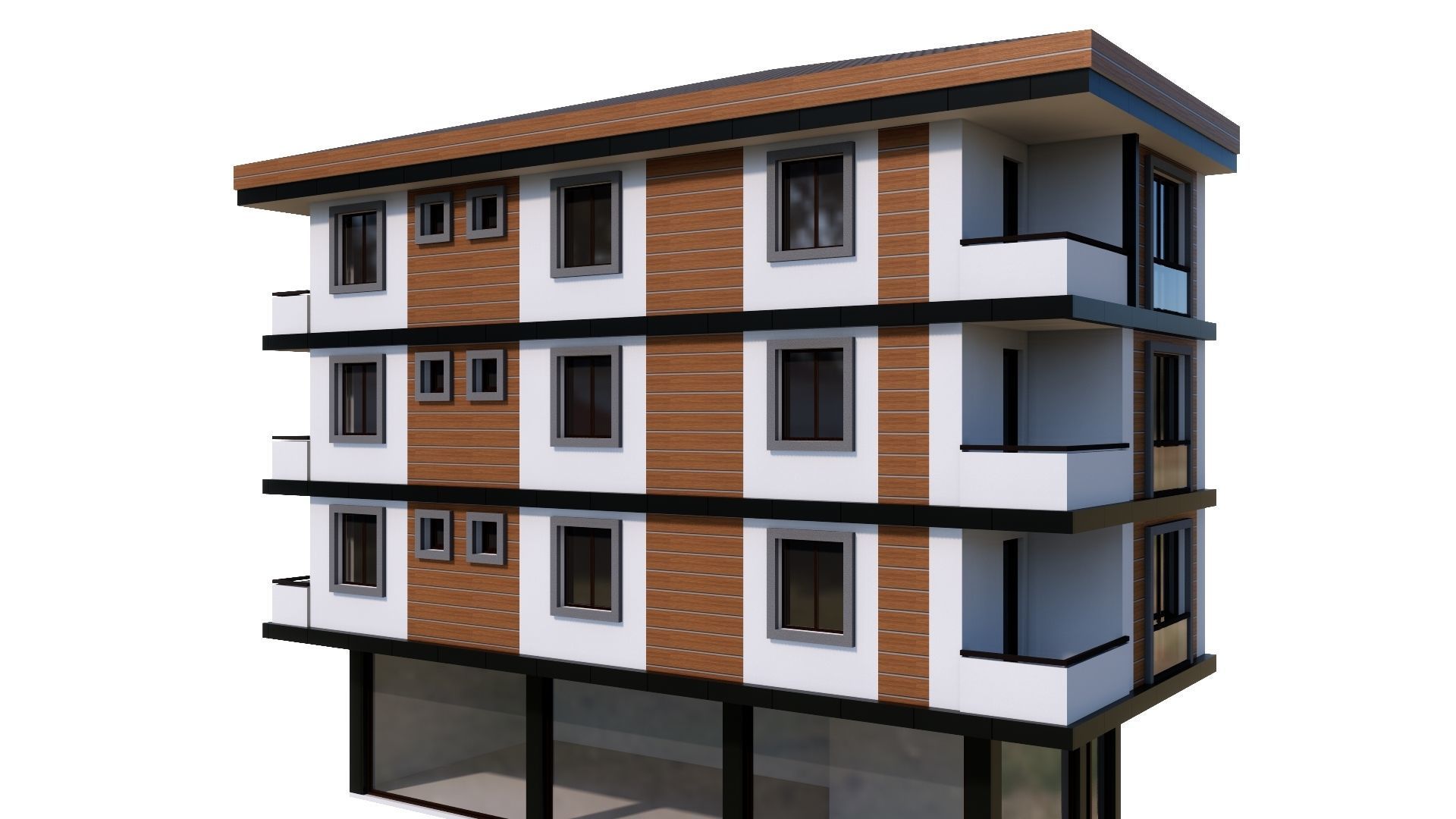 HOUSE 27 Low-poly 3D model_11