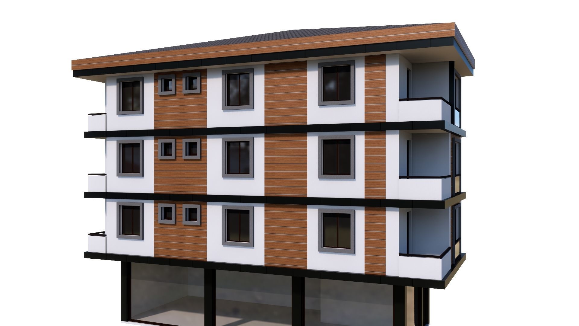 HOUSE 27 Low-poly 3D model_10