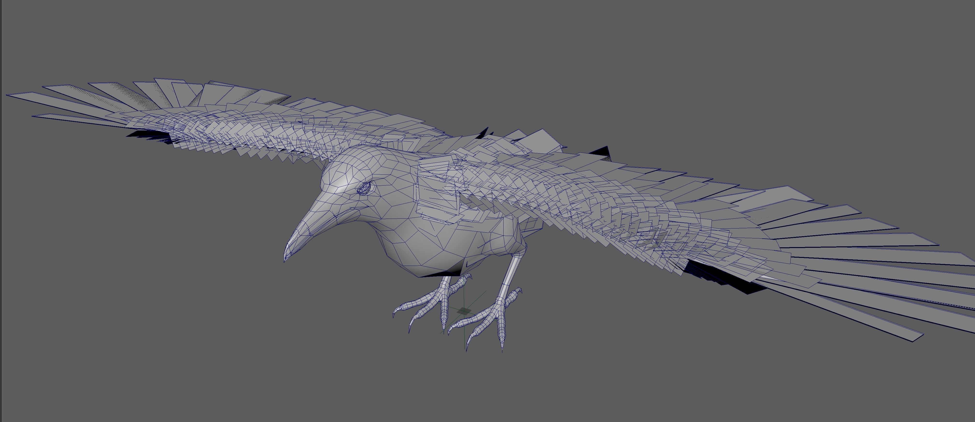 Raven Rig  Low-poly 3D model_14