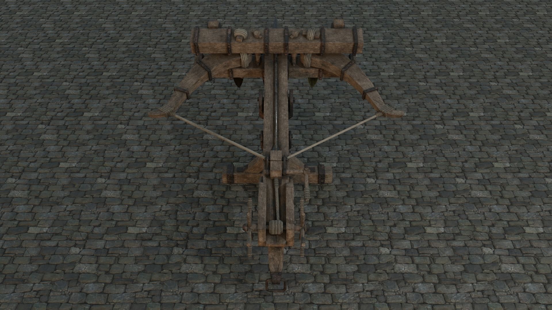 Medieval Ballista low-poly PBR Low-poly 3D model_5