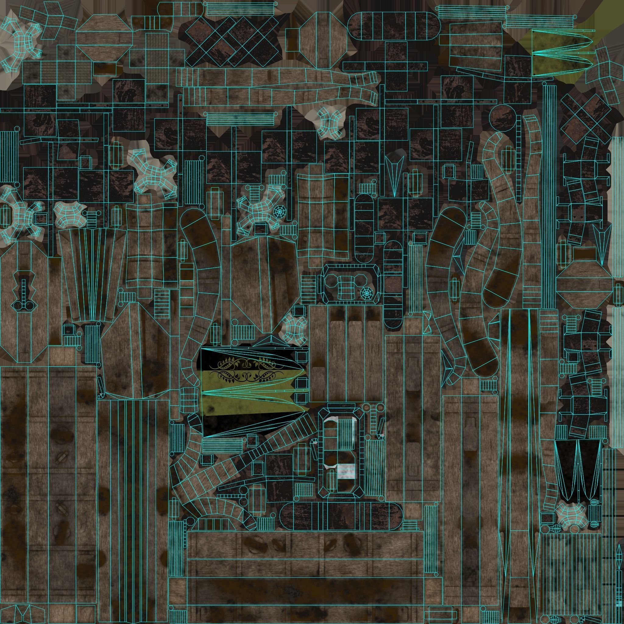 Medieval Ballista low-poly PBR Low-poly 3D model_13