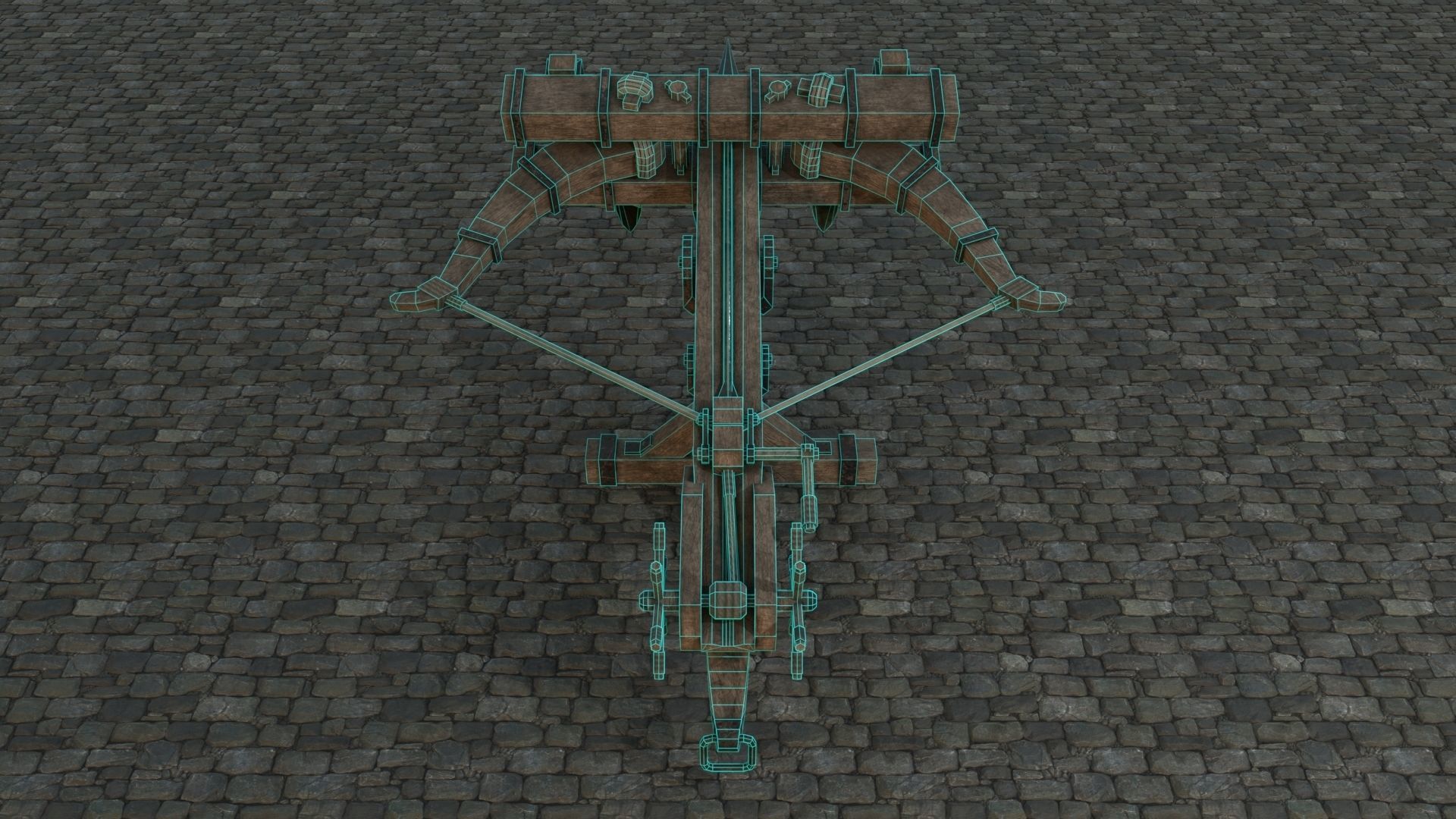 Medieval Ballista low-poly PBR Low-poly 3D model_6