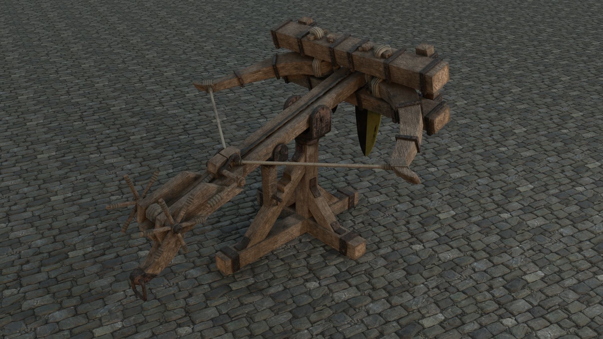 Medieval Ballista low-poly PBR Low-poly 3D model_3