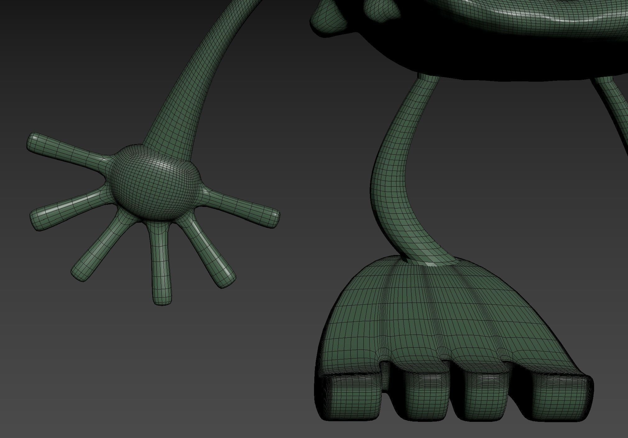 Alien monster with big eyes 3D model_15