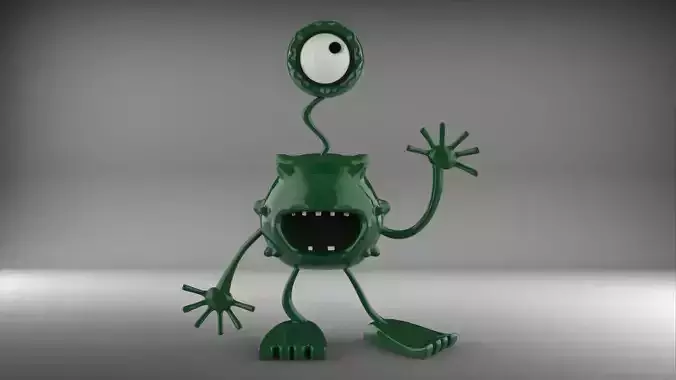 Alien monster with big eyes