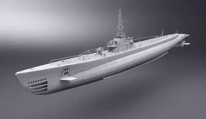 Gato class Submarine scale model 3D print model