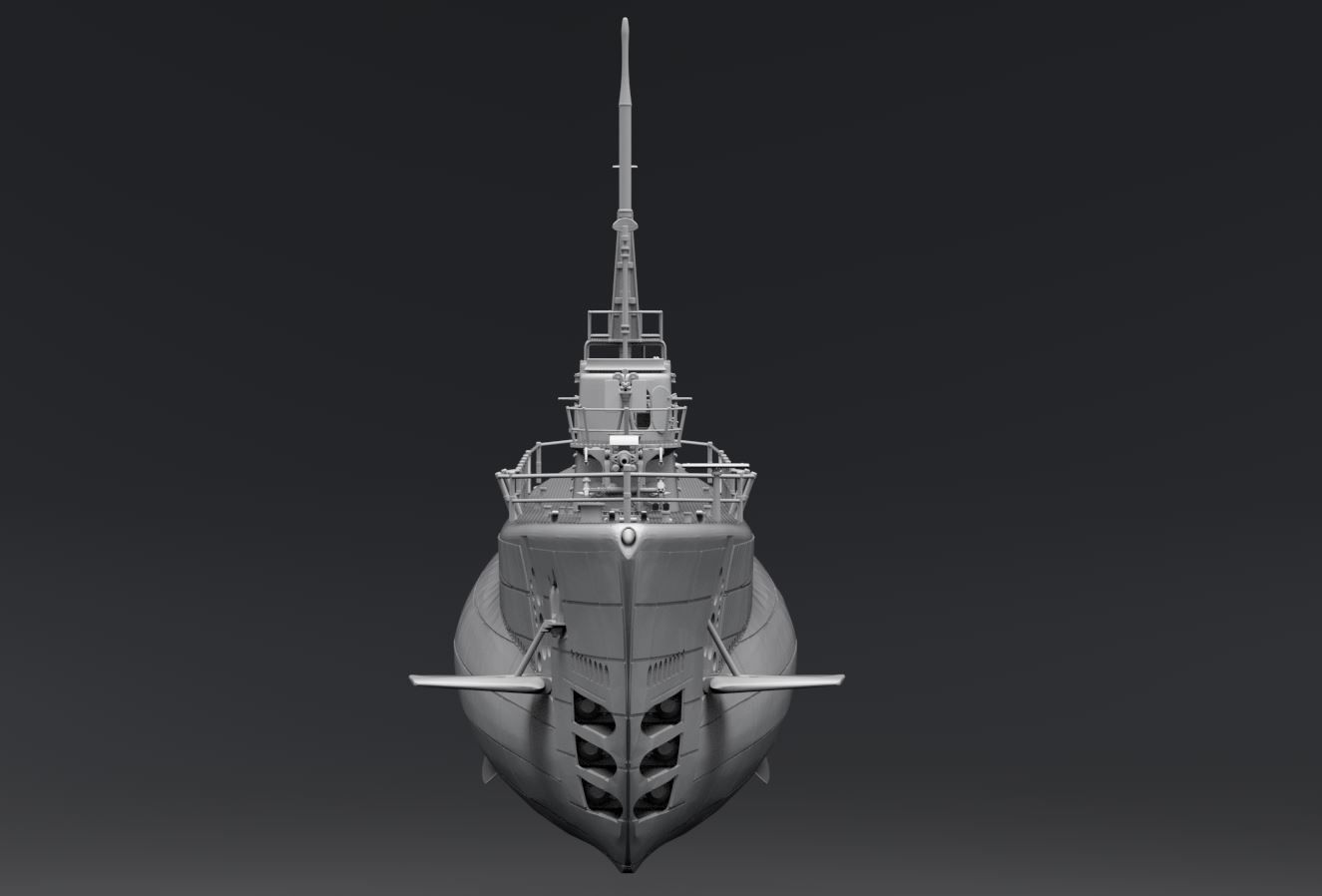 Gato class Submarine scale model 3D print model_8