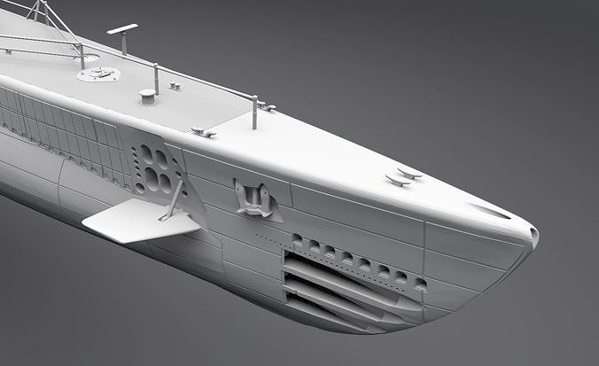 Gato class Submarine scale model 3D print model 4